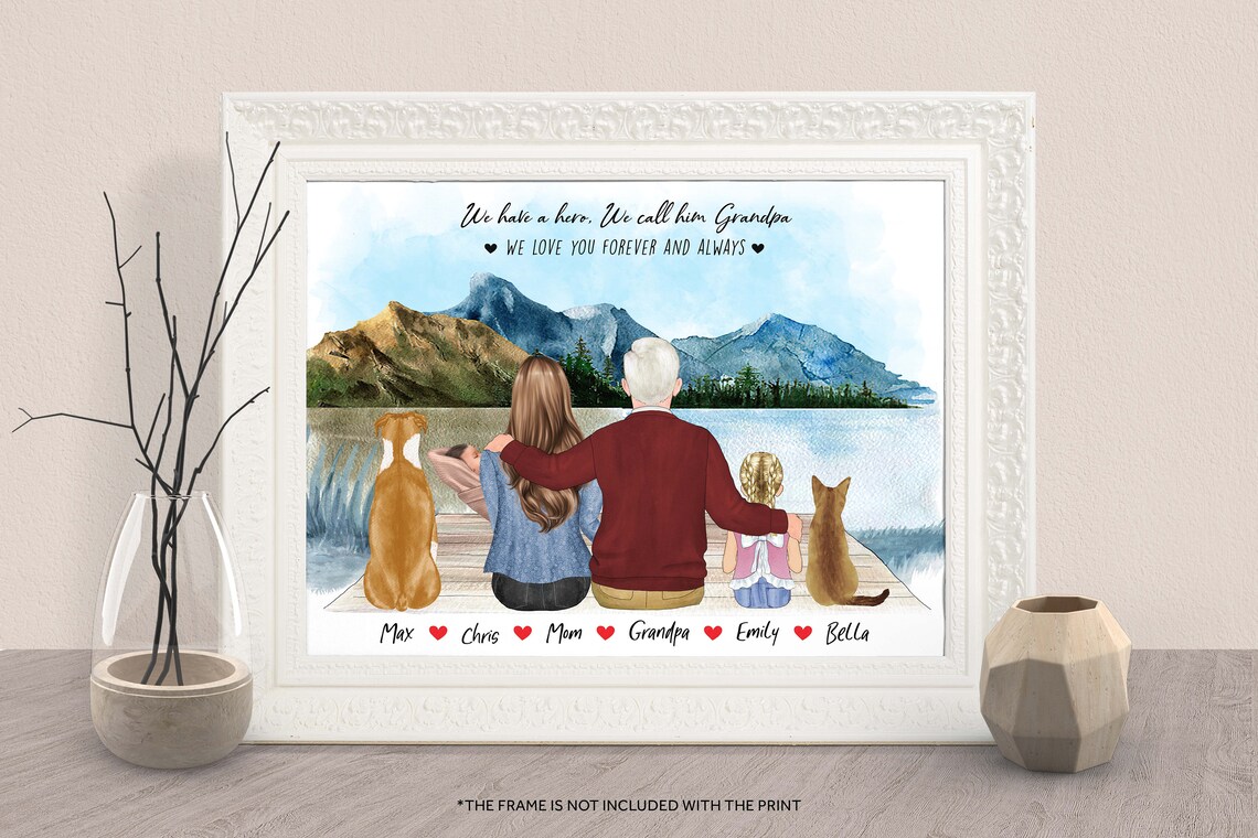We Have a Hero We Call Him Grandpa Mountain Lake Tribute Poster