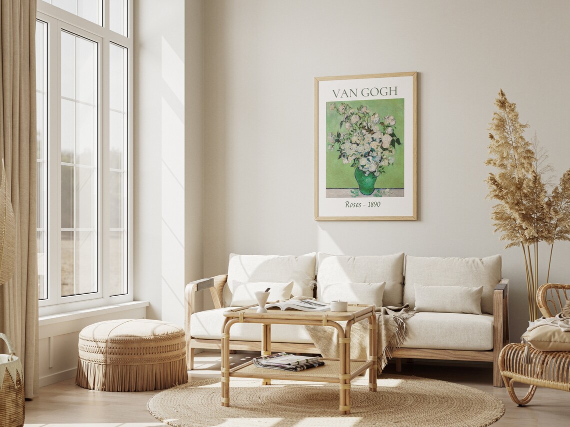 Van Gogh Roses Vintage Botanical Art Print - Image 5