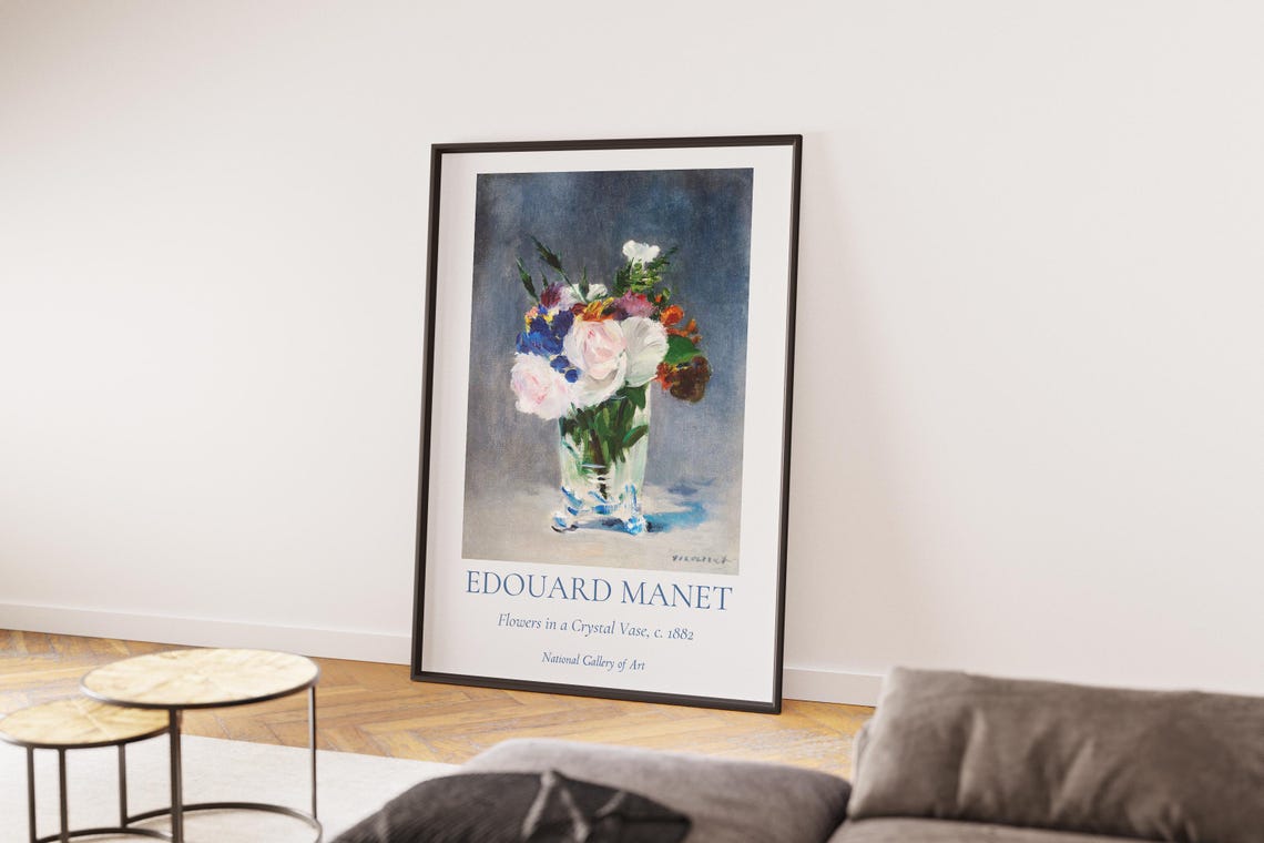 Manet Flowers in a Crystal Vase 1882 Bouquet Still Life Art Poster - Image 5