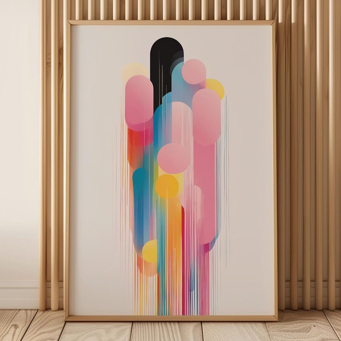 Spectral Architecture Soft Pastel Drip Vertical Gradient Poster