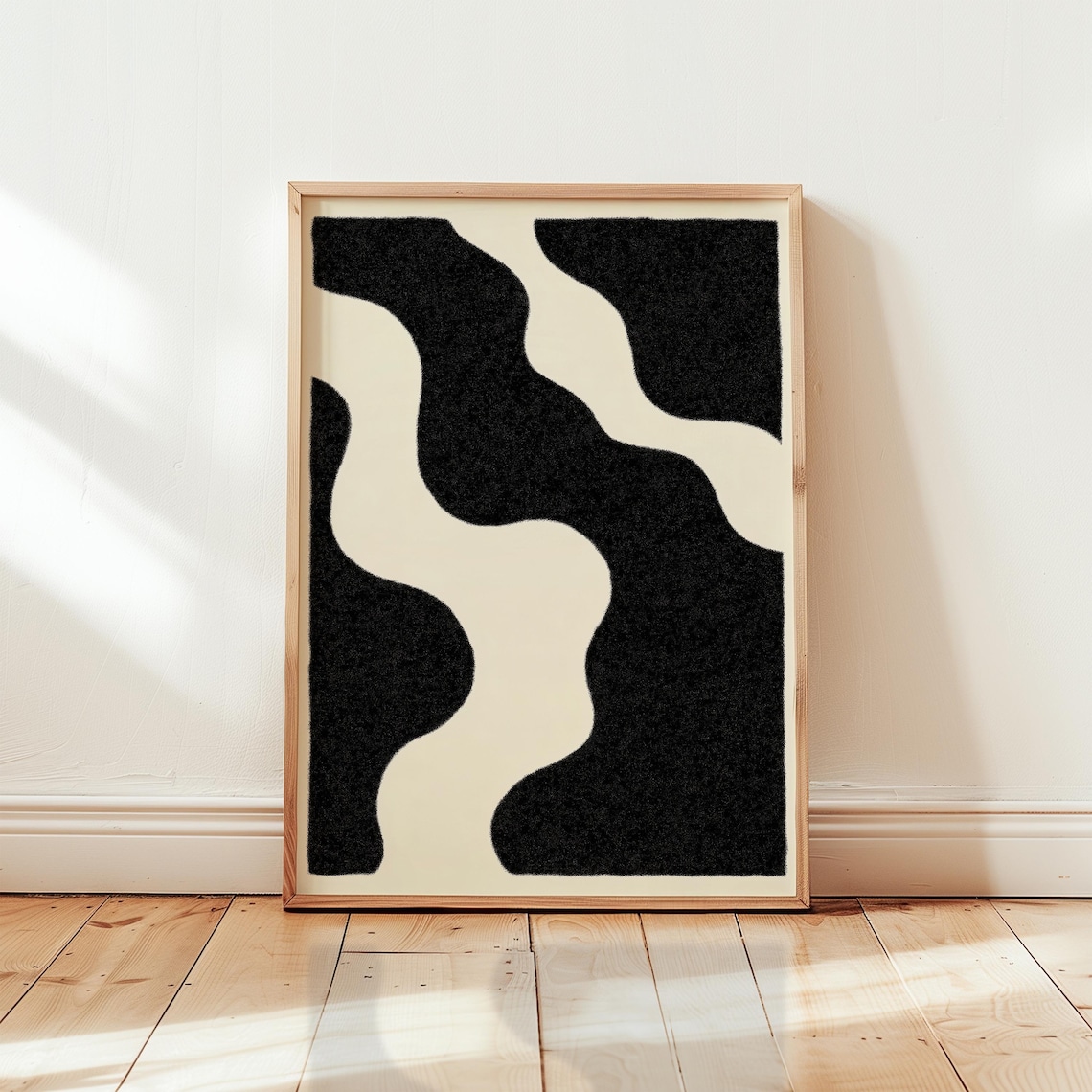 Abstract Wavy Line Art, Minimalist Decor