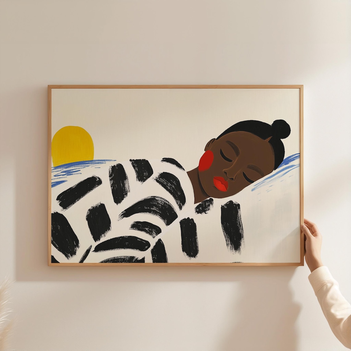 Black Girl, Afrocentric Above Bed Art Print