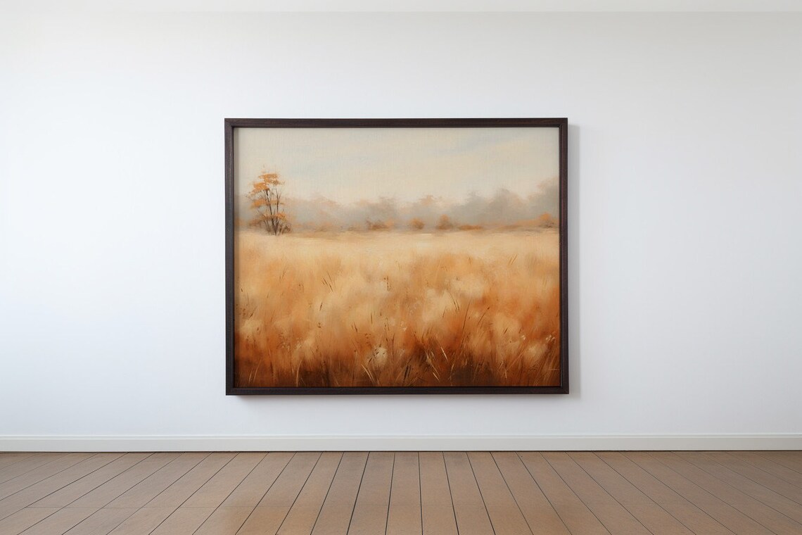Amber Field Whispers - Antique Art Print - Image 2