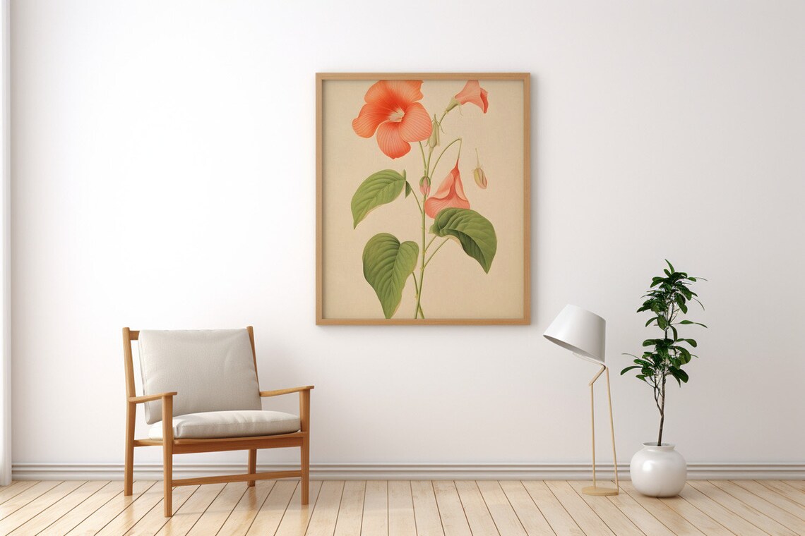 Floral Study, The Grace Of Trumpet Vines Art Print - Image 2