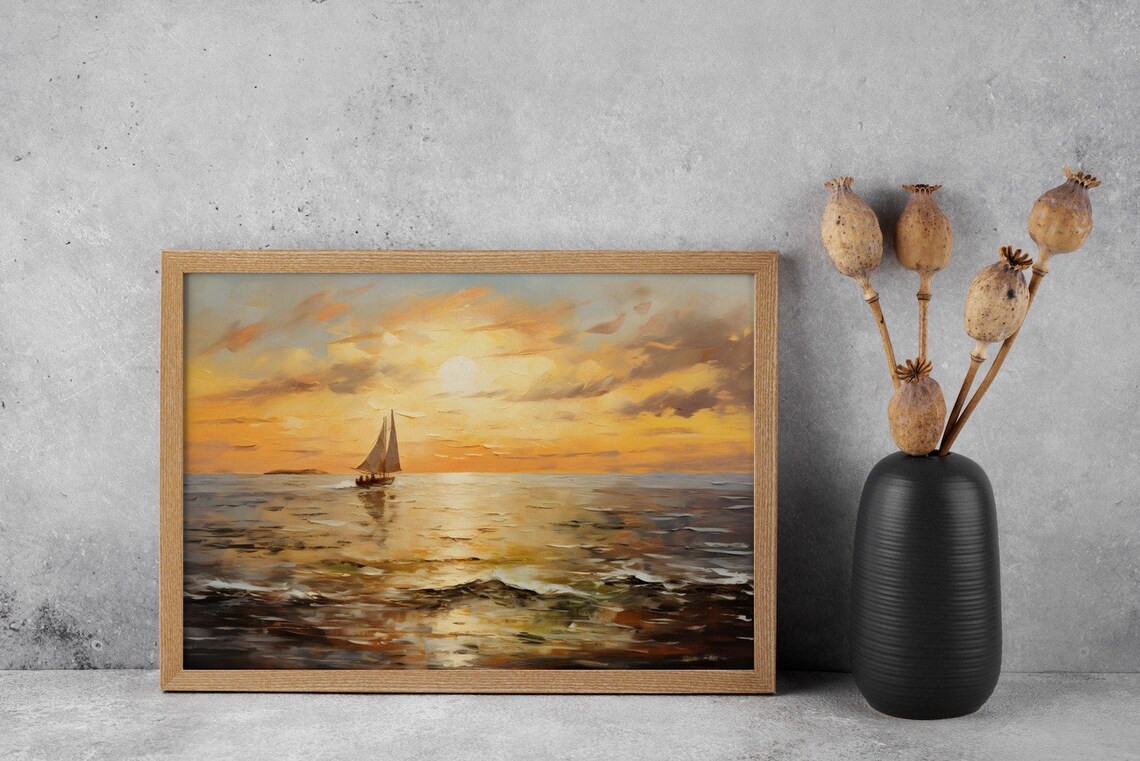Sunset Voyage Antique Print - Image 4