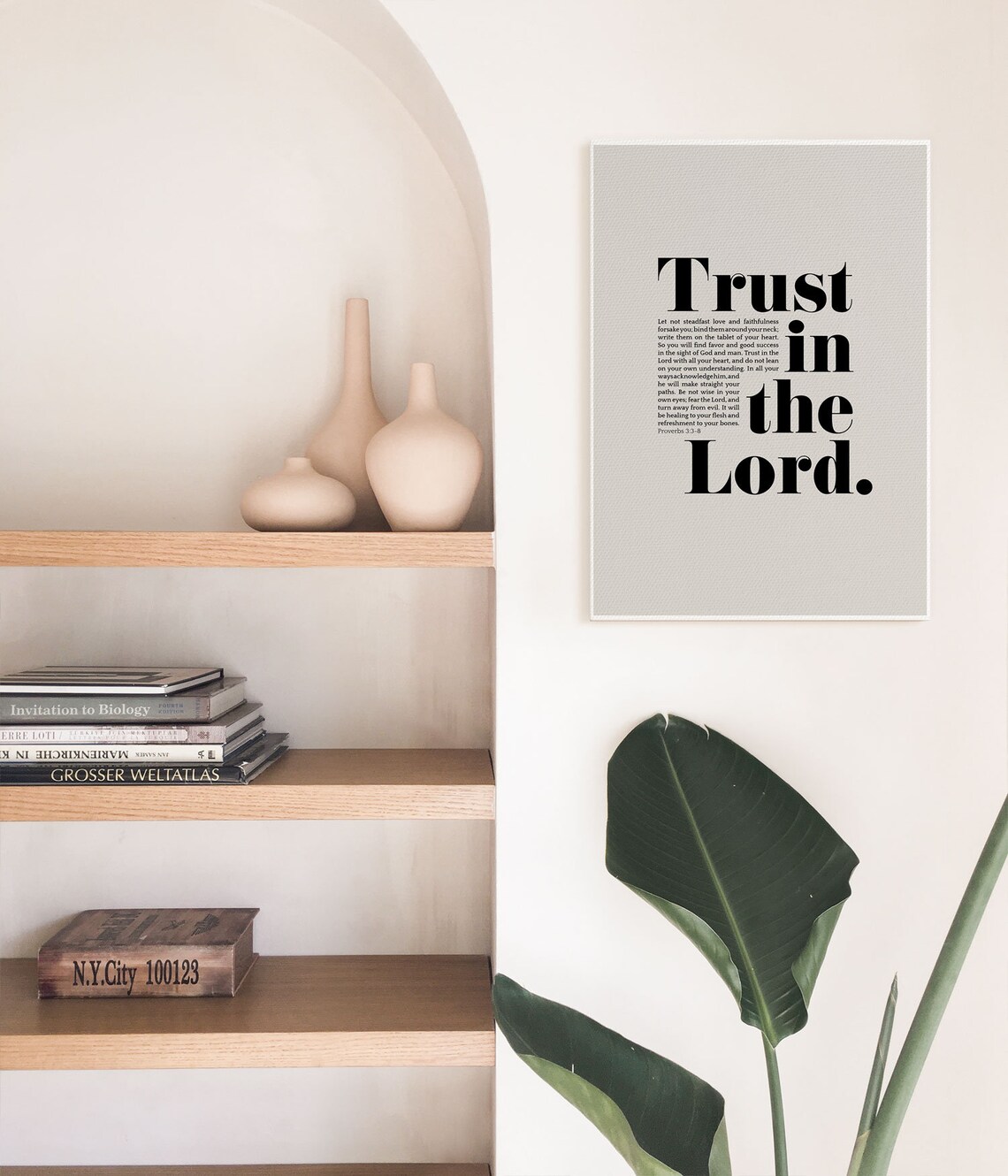 Trust In The Lord Bible Verse, Modern Scripture Poster - Image 4