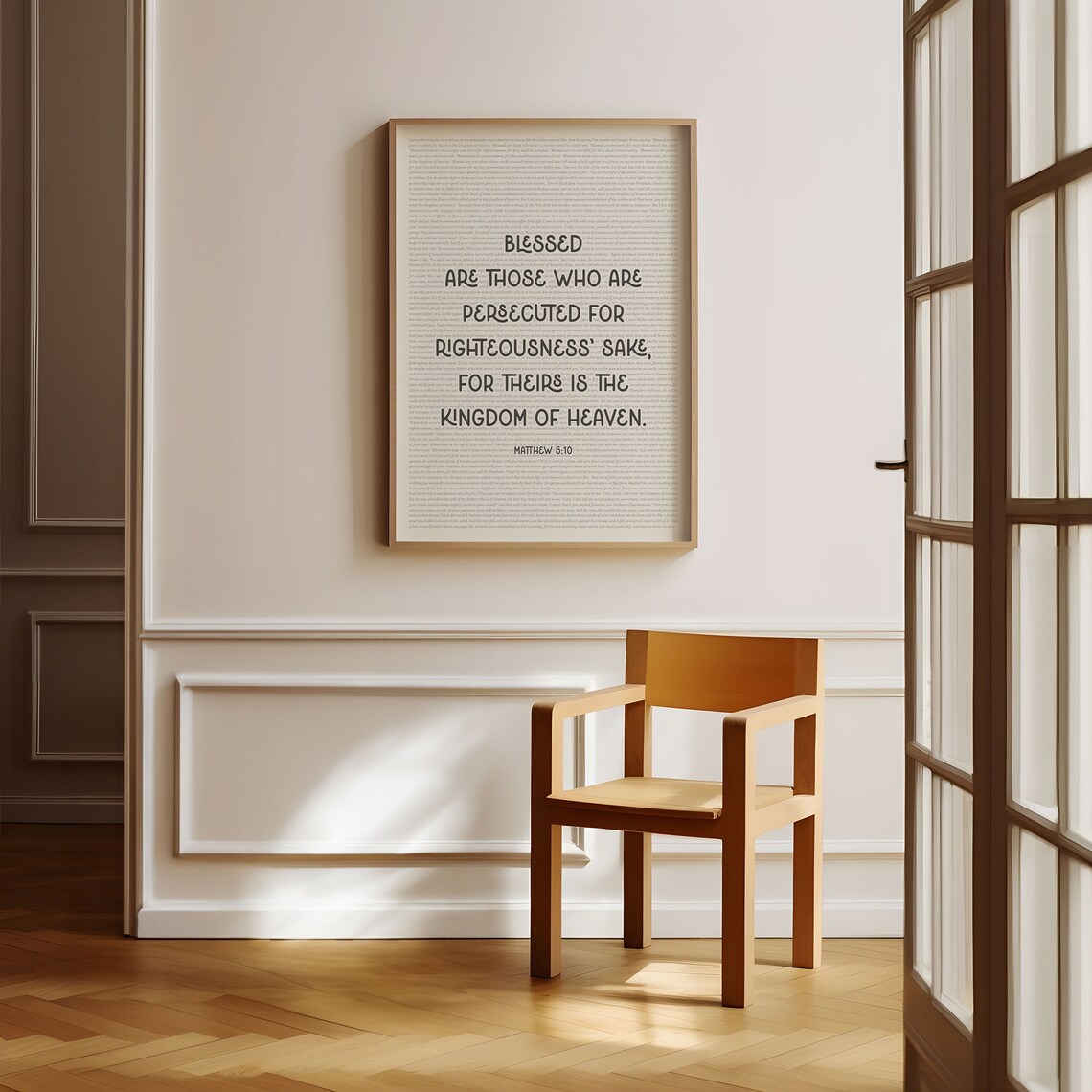 Matthew 5 10 Blessed Are The Persecuted Beatitudes Hand Lettered Poster - Image 4