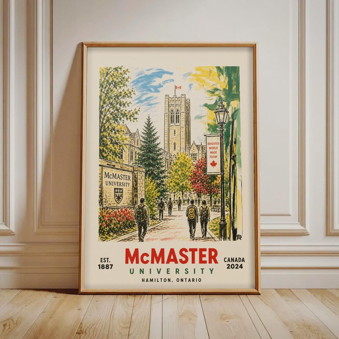 McMaster University Vintage Campus Hamilton Ontario Canada Poster