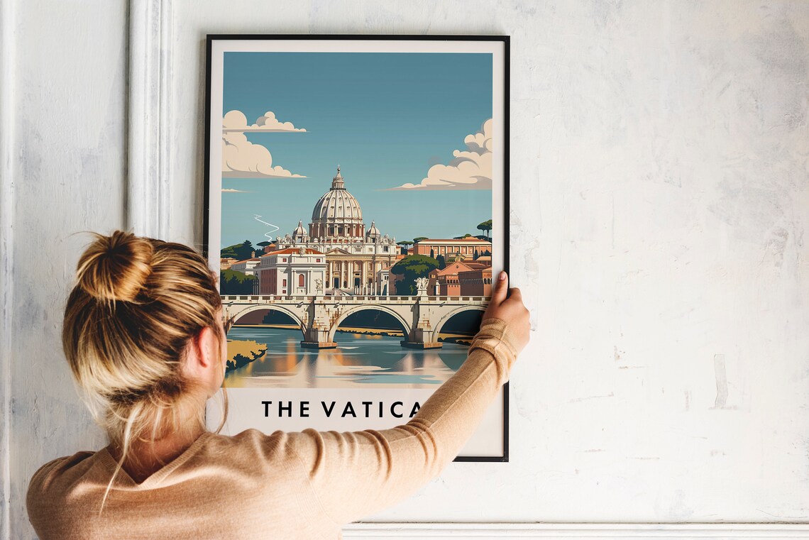 Vatican City Travel Poster, City Landmark Art - Image 2