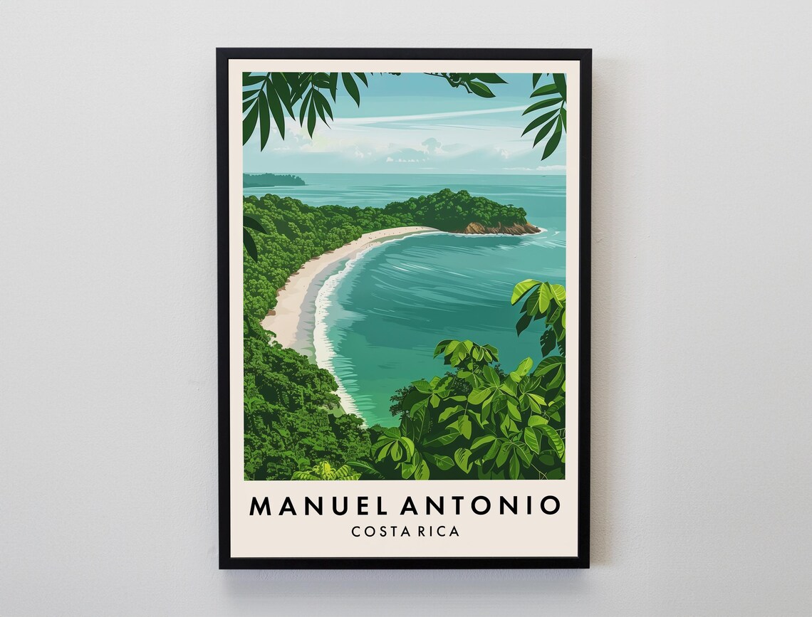 Manuel Antonio Travel Poster, Costa Rica Print