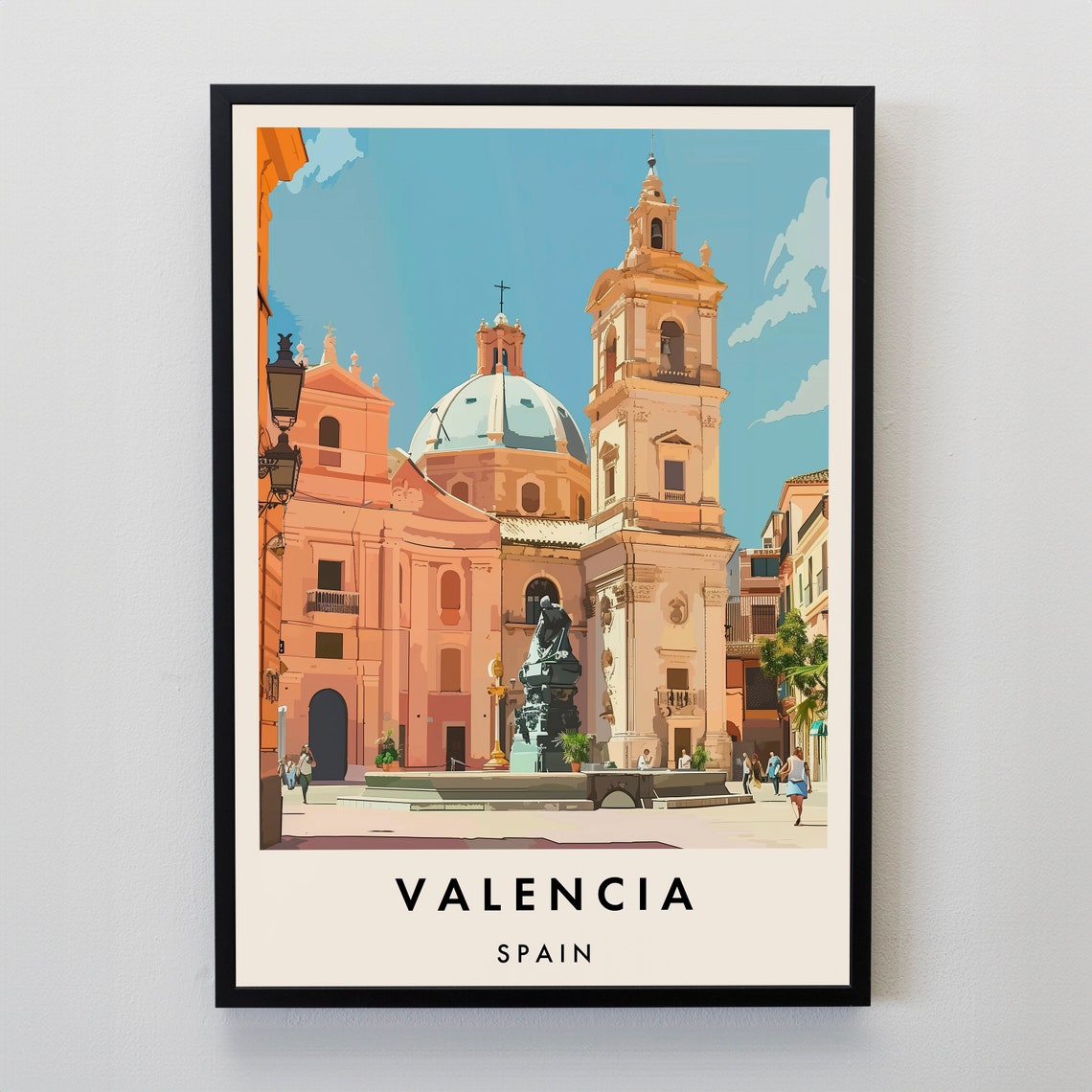 Valencia Travel Print Wall Art Valencia Valencia Print Valencia Travel Poster Valencia Gift Art Valencia Travel Art Travel Gift