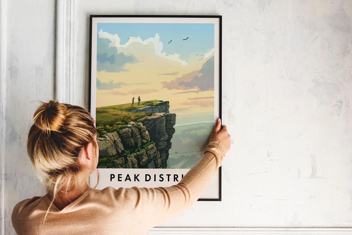 Peak District Travel Poster, Scenic Place Print - Image 2