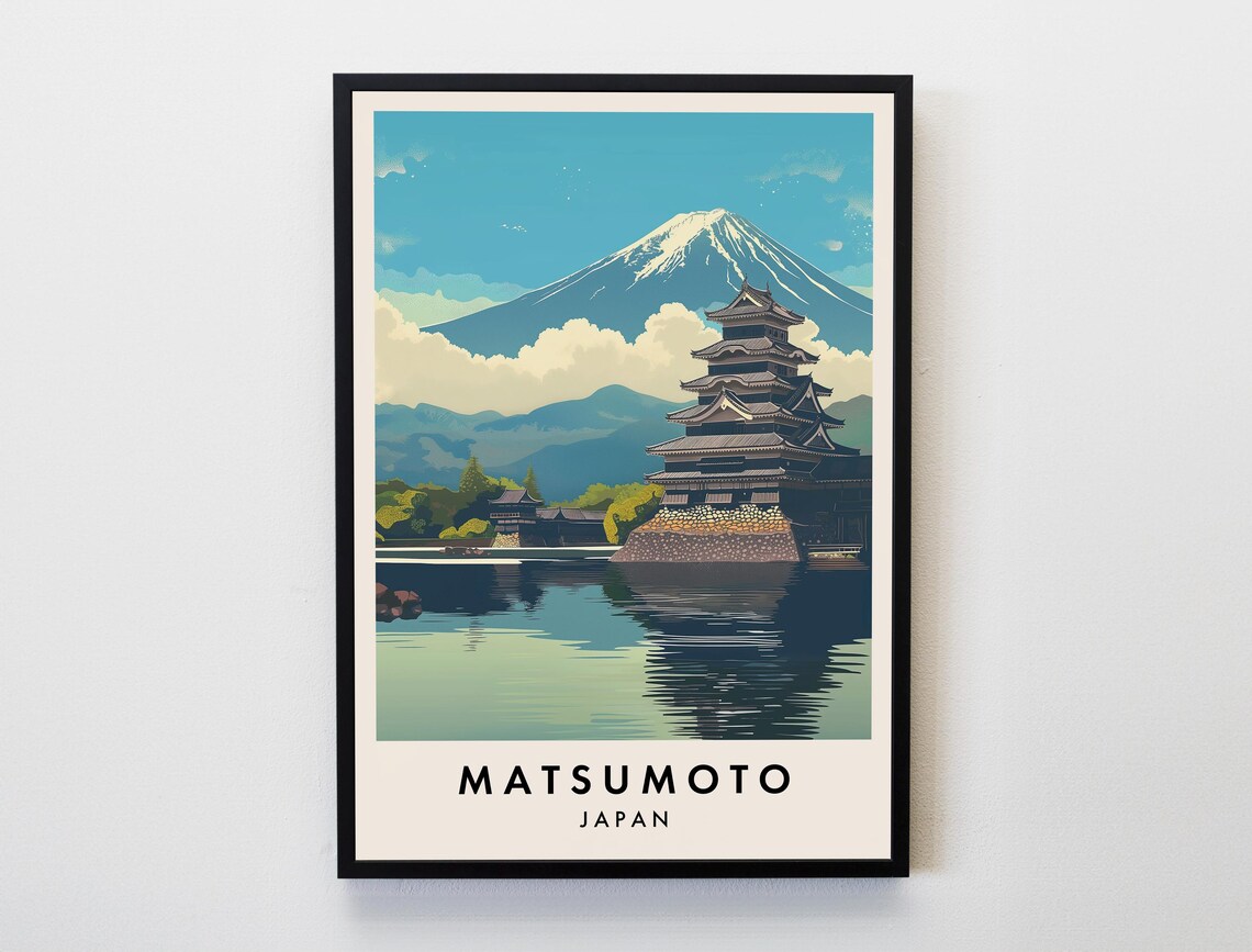 Matsumoto Travel Poster, Japan City Art Print