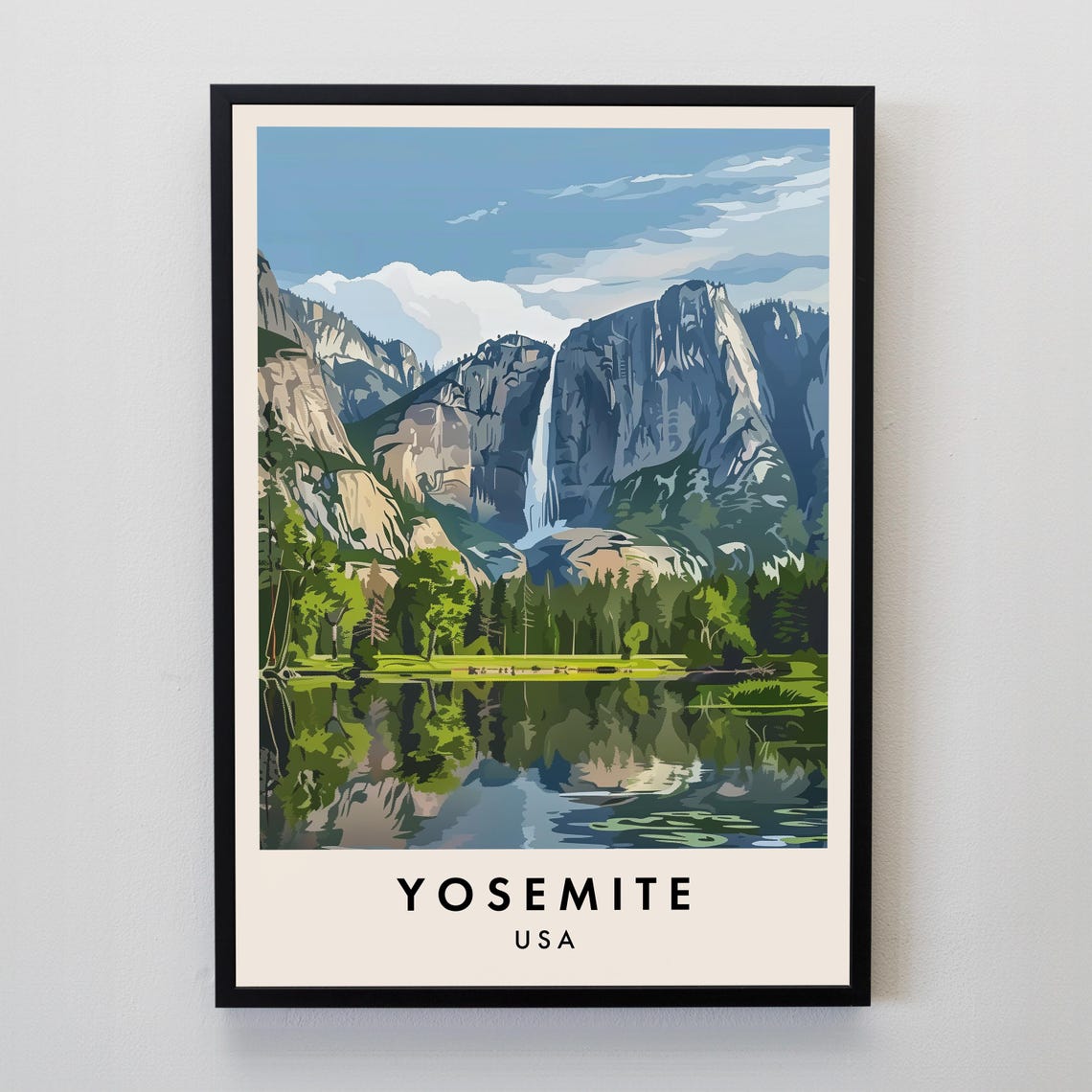 Yosemite National Park Travel Print Wall Art Yosemite Yosemite Print Yosemite Poster Yosemite Gift Art Yosemite Travel Print Usa