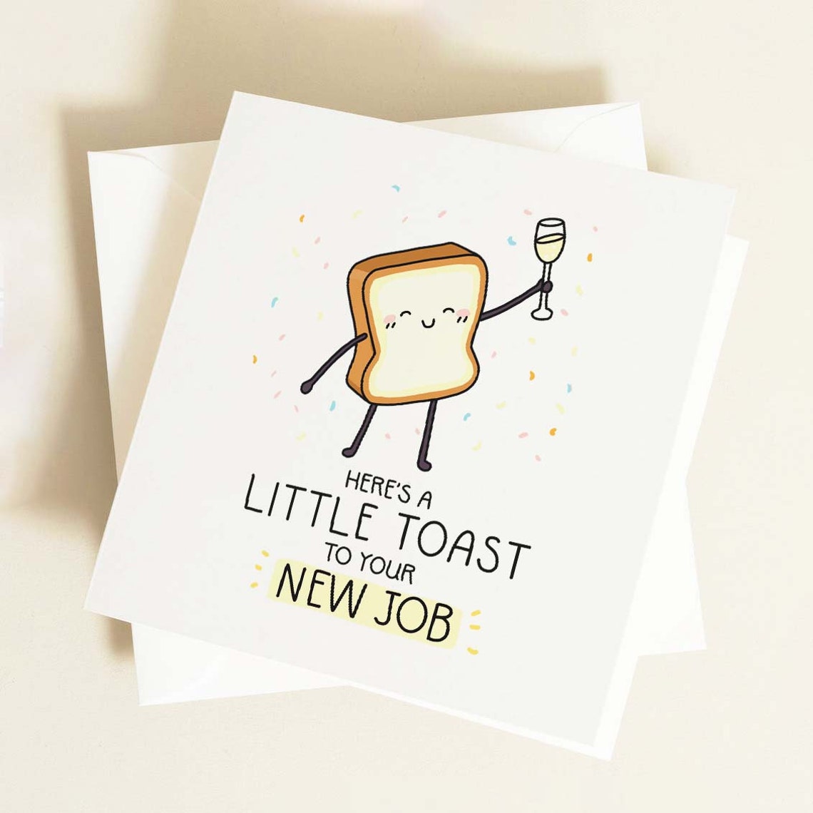 Heres A Little Toast To Your New Job Funny Congratulations Card Gift - Image 3
