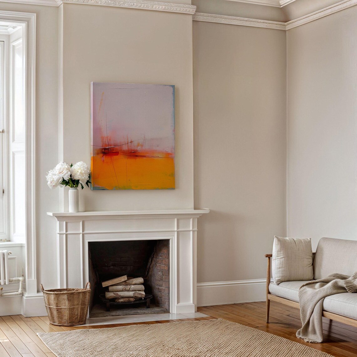 Art Colorful Modern Art Bright Colorful Art Prints Orange Pink Large Wall Art Abstract Wall Art Minimalist Art 108 - Image 4