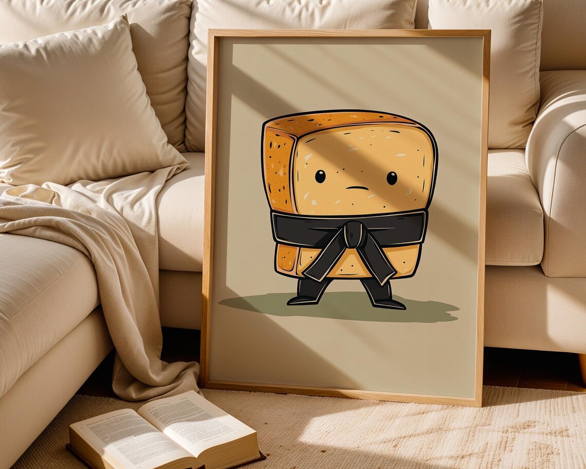Bread With Black Belt, Cute Kitchen Decor - Image 6