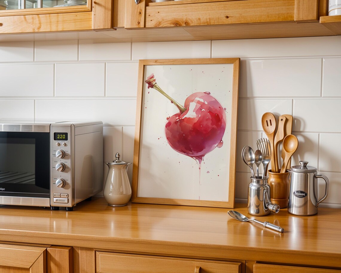 Cherry Art Print, Kitchen And Room Decor - Image 6