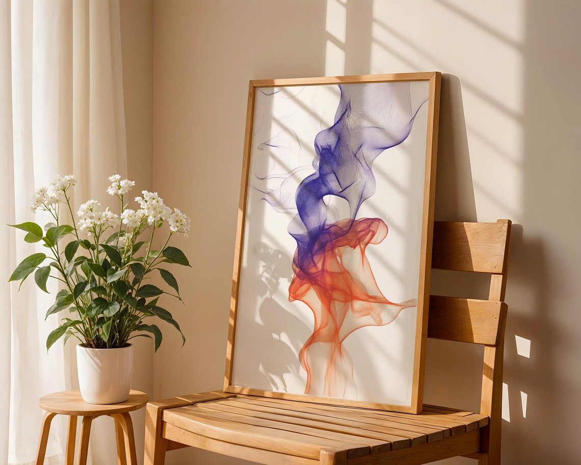 Bicolor Line Art, Home Kitchen Office Decor - Image 4