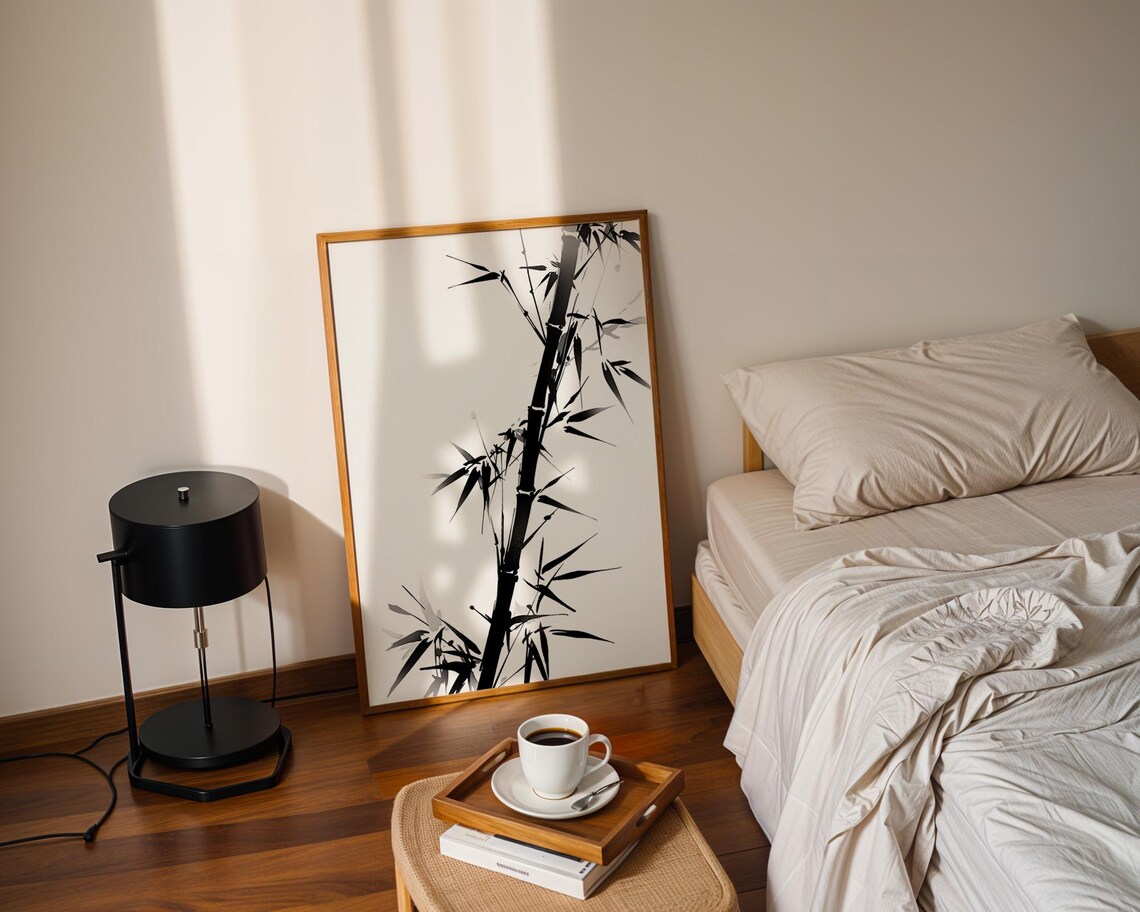 Bamboo Ink Art Print, Home Kitchen Decor - Image 3