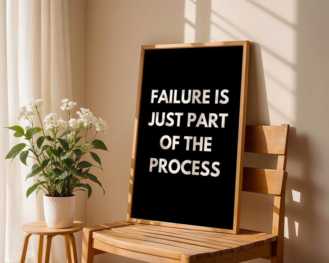 Failure Is Just Part of the Process Motivational Quote Poster - Image 3