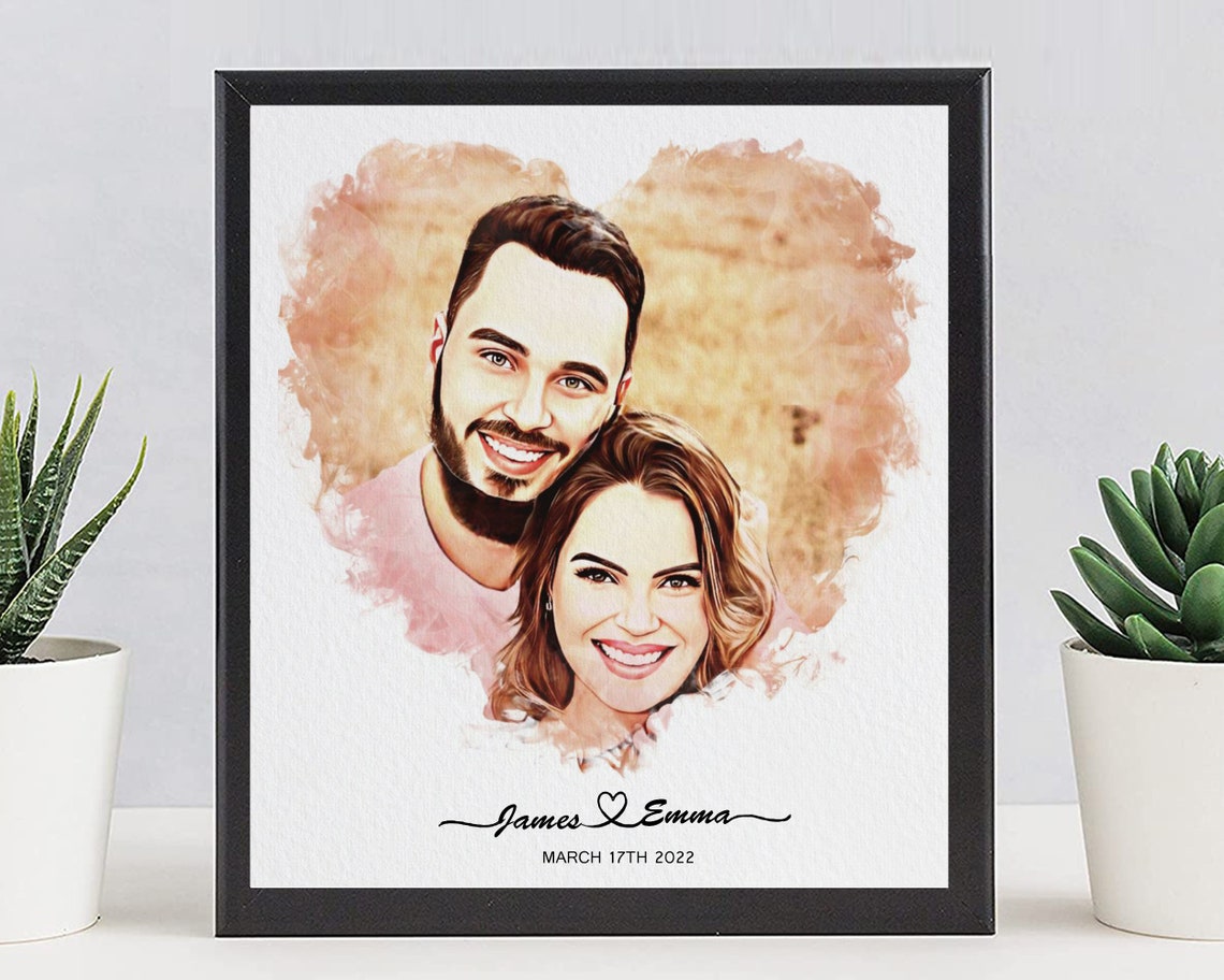 Mason and Vivian Heart Portrait March 27th 2022 Couple Poster - Image 4