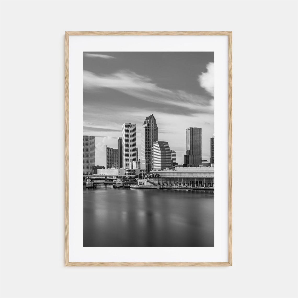 Tampa Bay Photo Poster Print Tampa Bay Black And White Wall Art Tampa Bay Photography Tampa Bay Travel Tampa Bay Map Poster