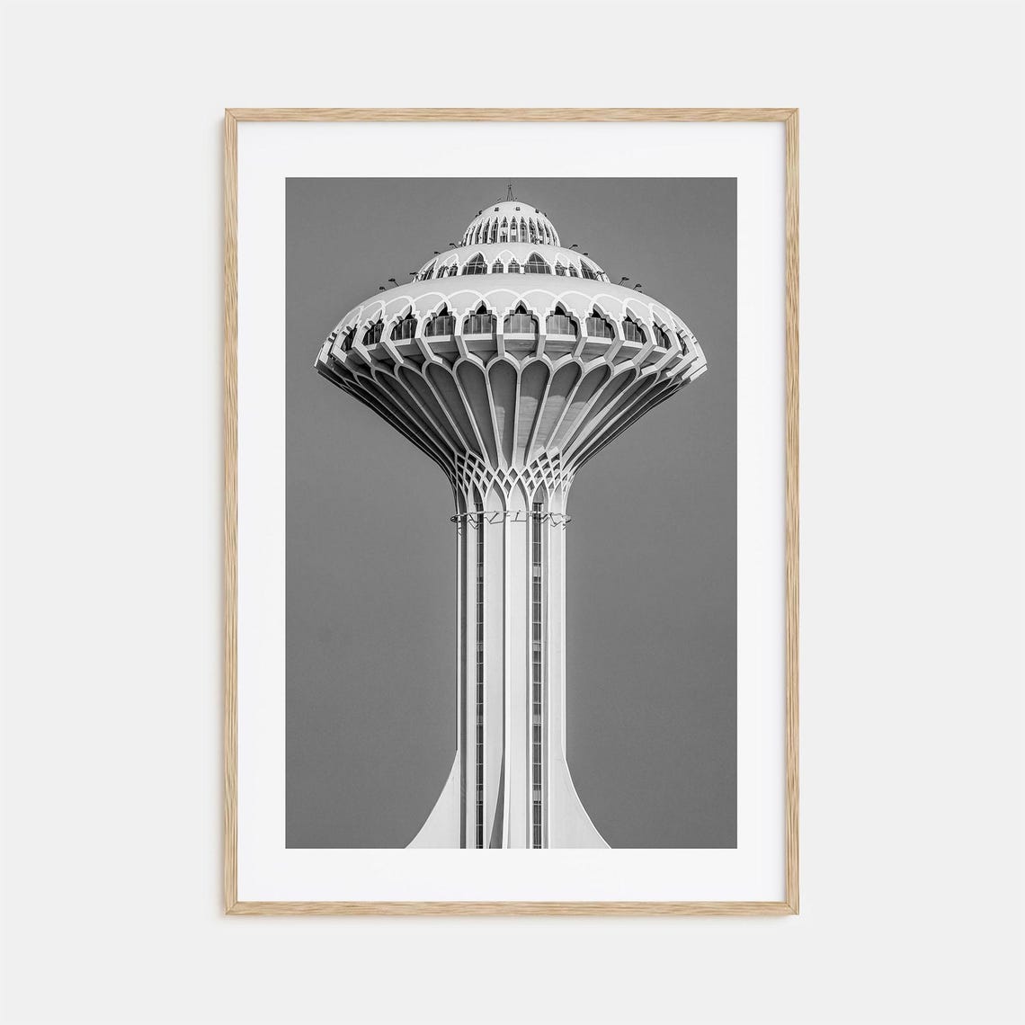 Ornate Fluted Water Tower Islamic Style Architecture Photo Poster