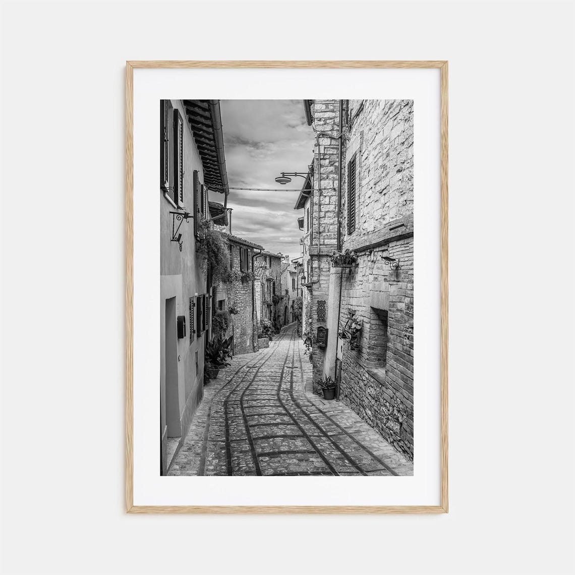 Old Town In Italy Photo Poster Print Old Town In Italy Black And White Art Old Town In Italy Photography Travel Map Poster