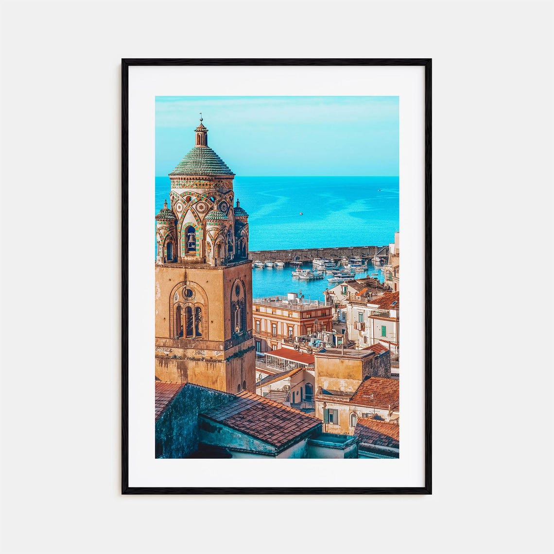 Sorrento Amalfi Coast Church Bell Tower Coastal Italy Poster