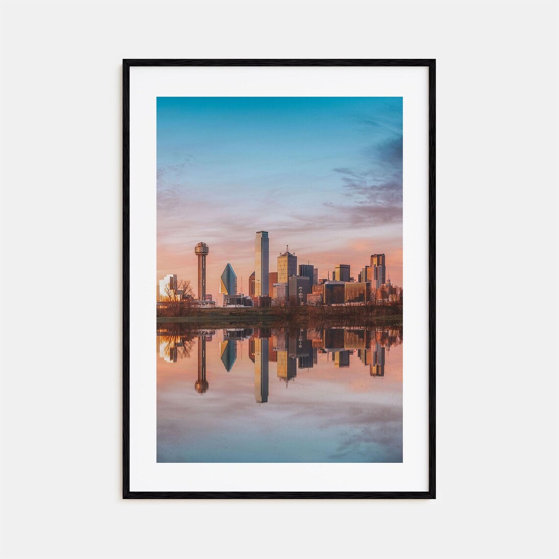 Dallas Colorful Poster Print No 2, City Map