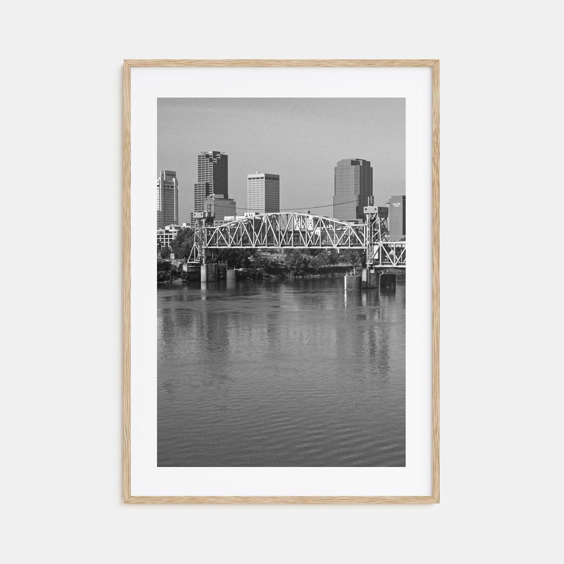 Little Rock Photo Poster Print Little Rock Black And White Wall Art Little Rock Photography Little Rock Travel Map Poster