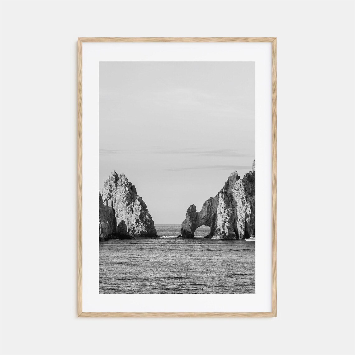 Cabo San Lucas Black And White Travel Poster