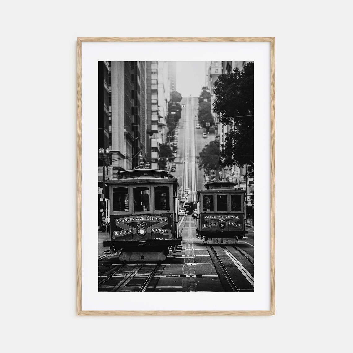 San Francisco Black and White Travel Poster Art Print