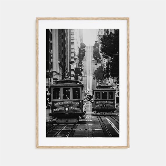 San Francisco Black and White Travel Poster Art Print