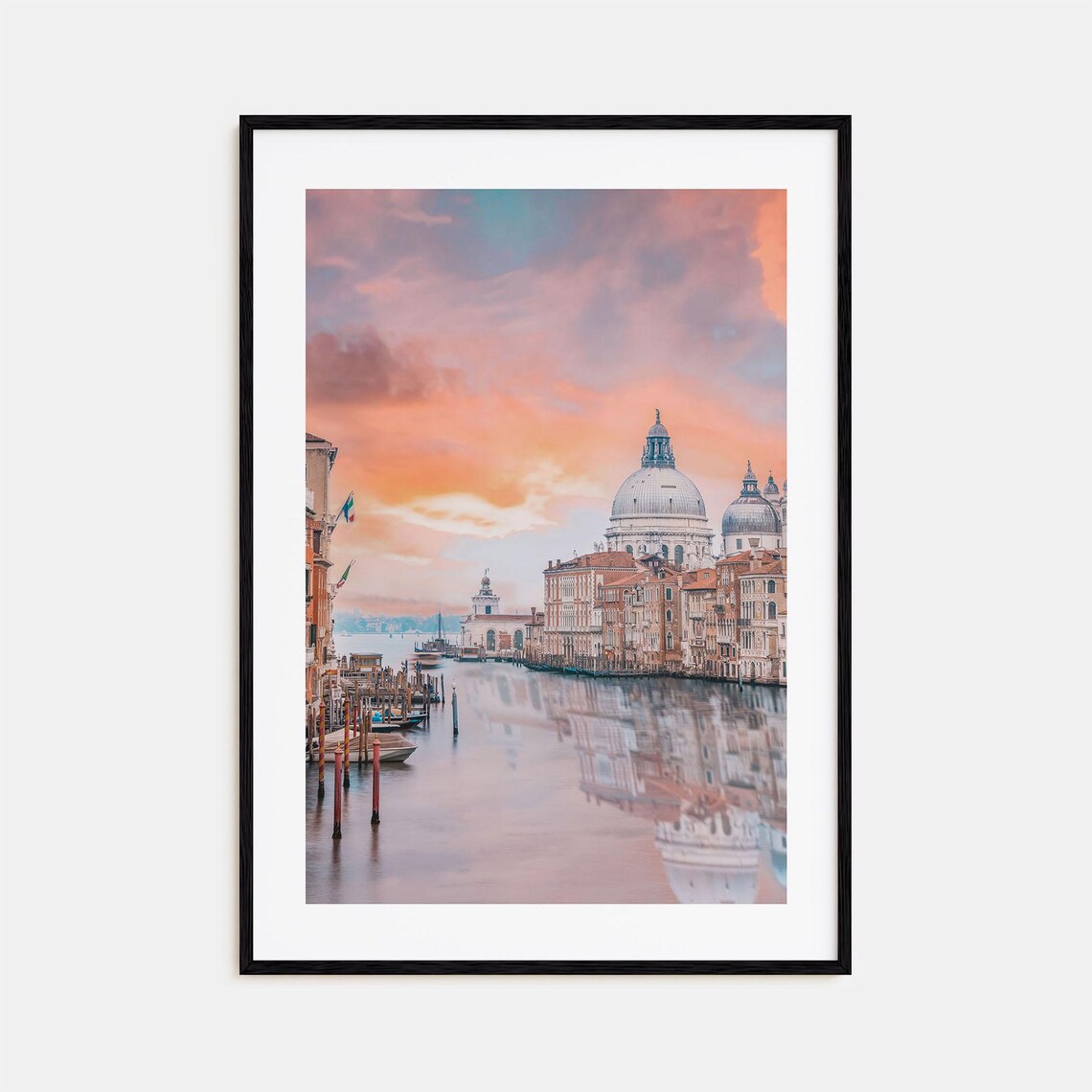 Venice Grand Canal Santa Maria della Salute Sunset Glow Photo Poster