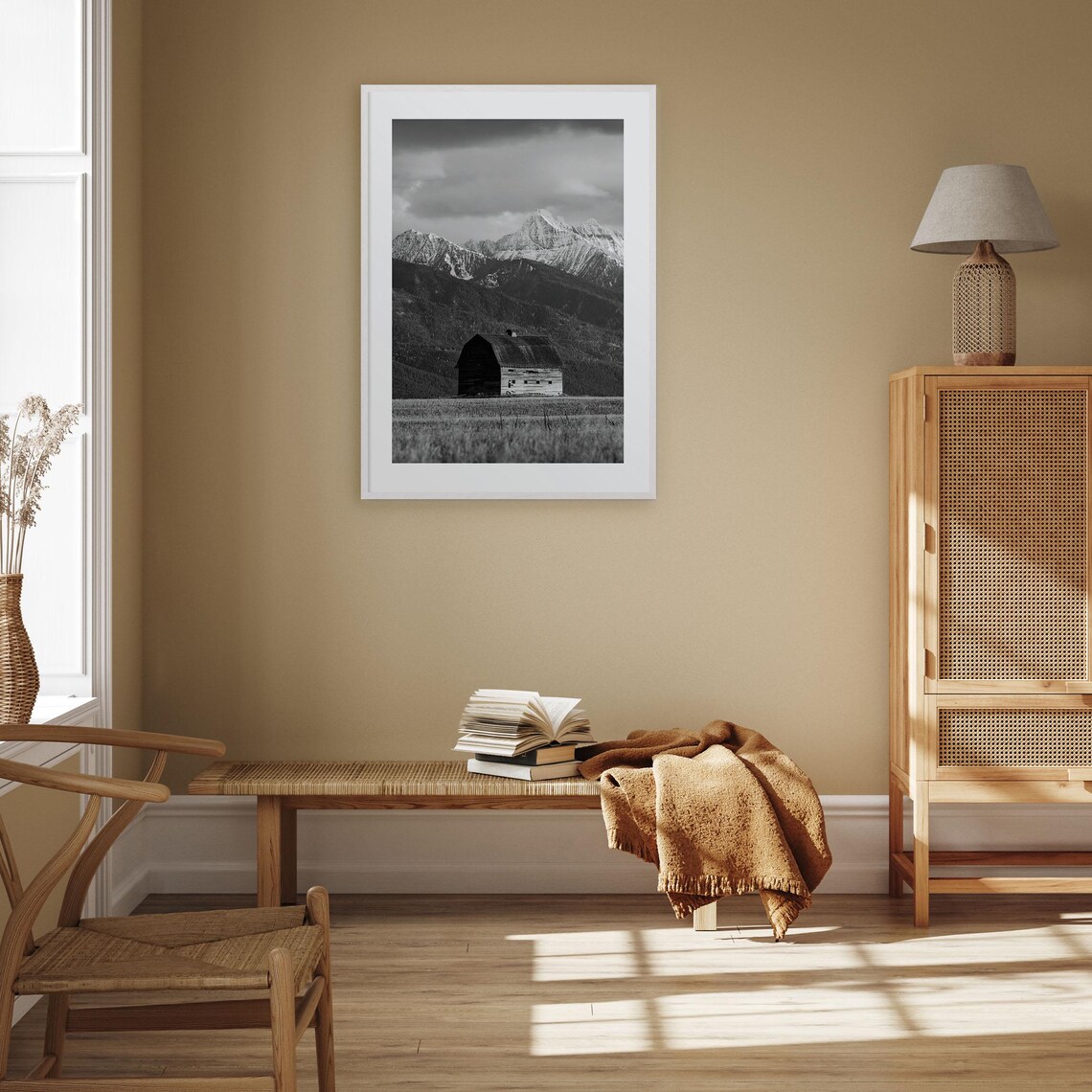 Montana Black and White Travel Map Art Print - Image 3
