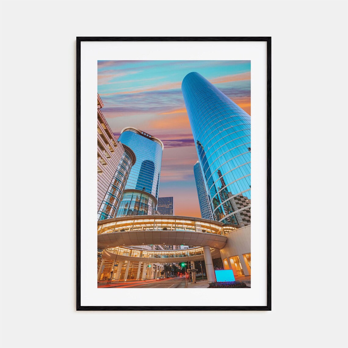 Houston Colorful Street Map Poster Art Print
