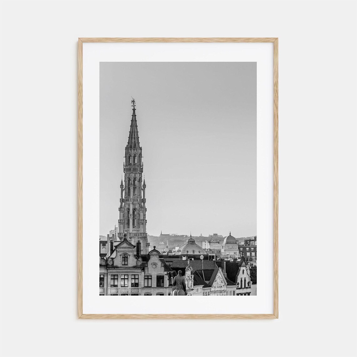 Brussels Black And White Travel Poster Art Print