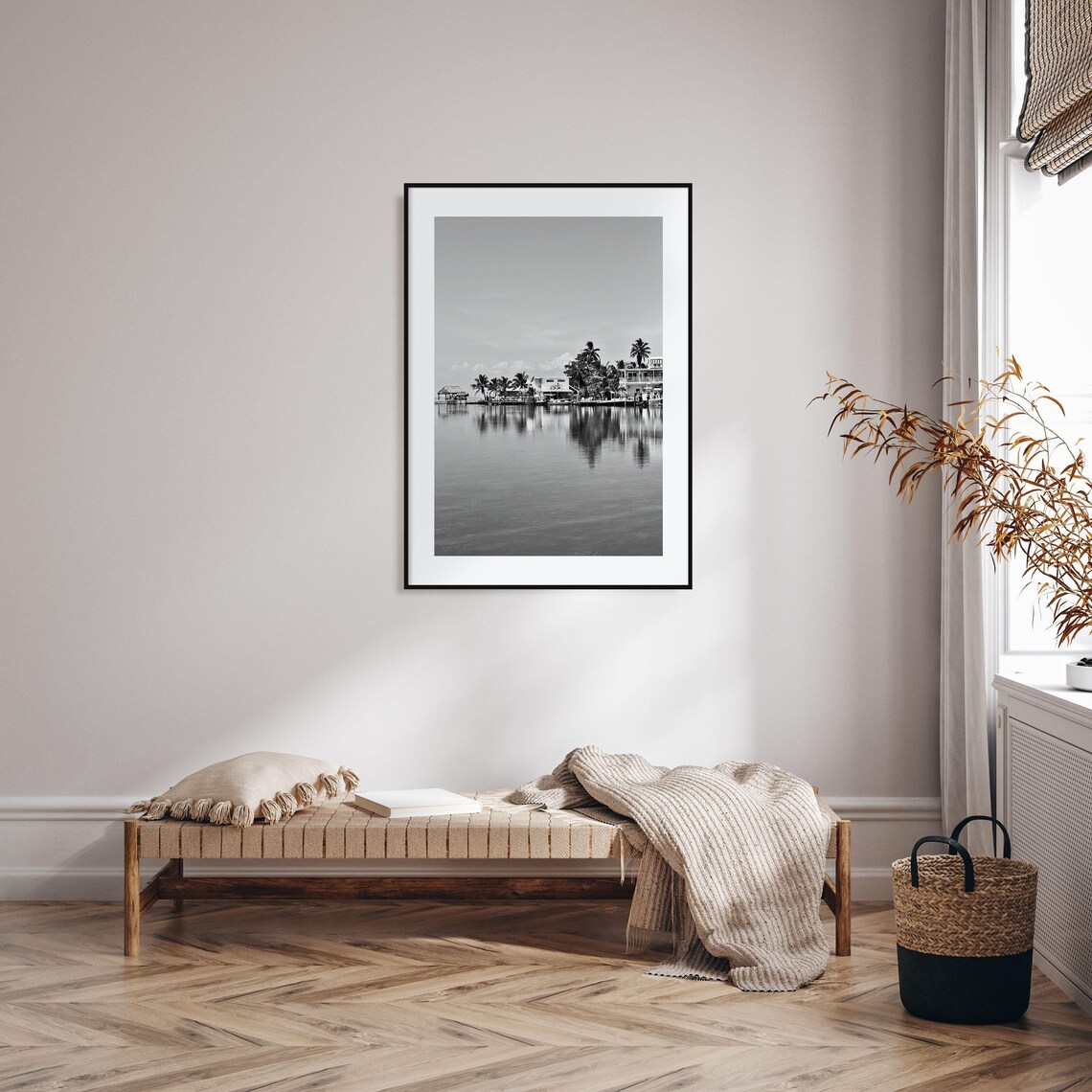 Key West Black and White Travel Poster Print - Image 2