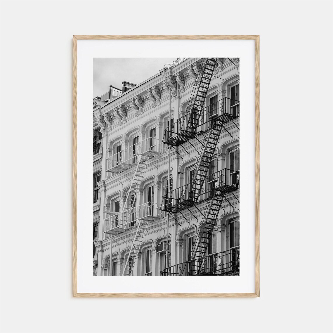 SoHo New York City Travel Poster, Black and White