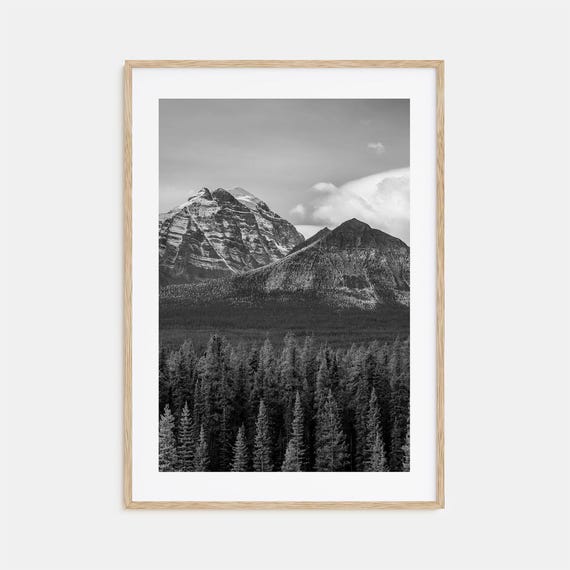 Alberta Travel Poster, Black And White Map Art