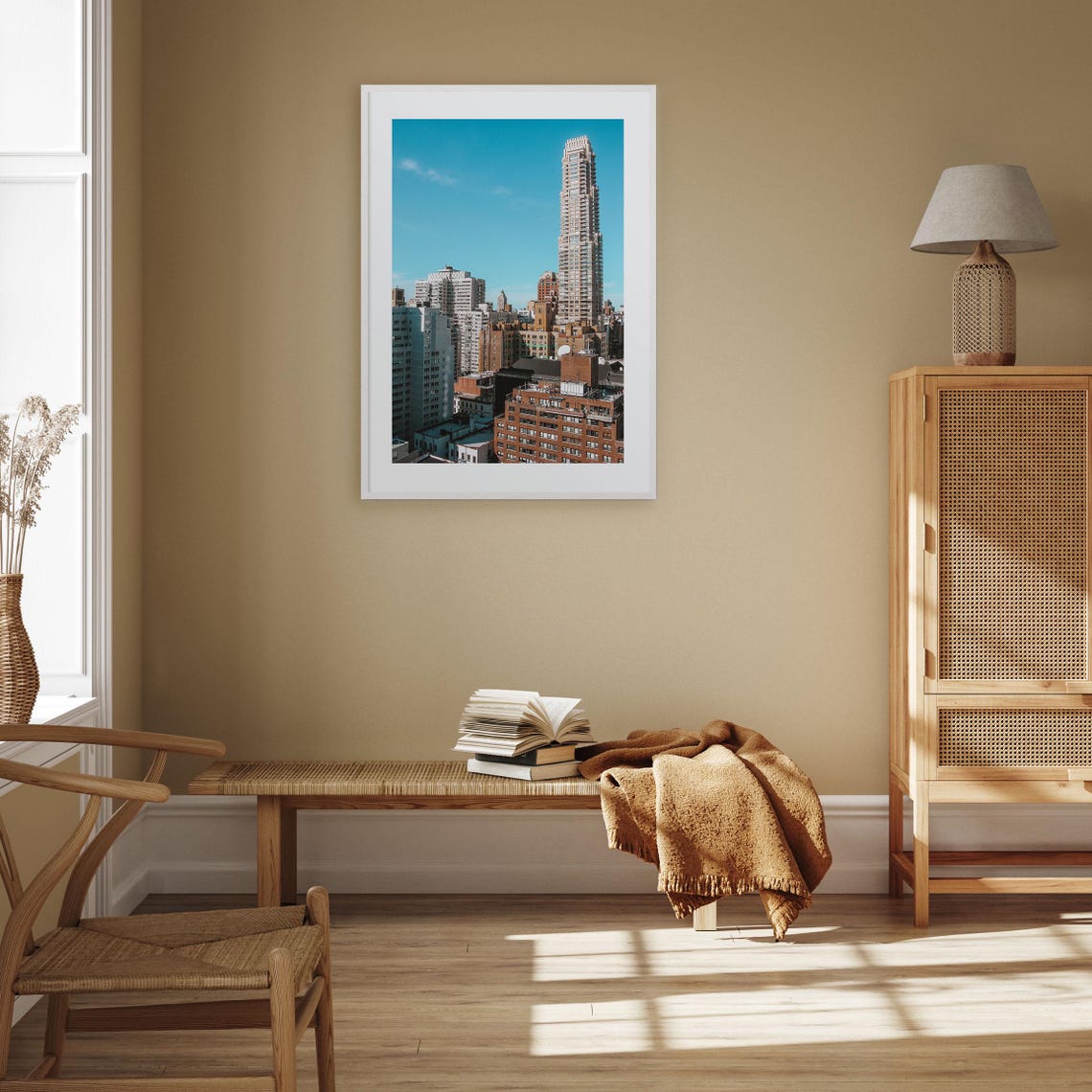 Upper East Side NYC Skyline Towers Bright Blue Sky Photo Poster - Image 2