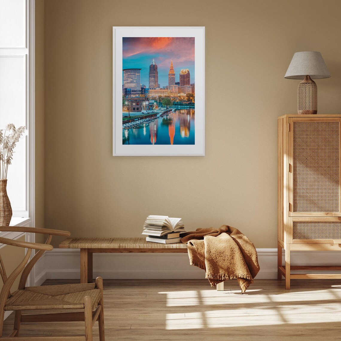 Cleveland Colorful Travel Poster, City Map Art - Image 2