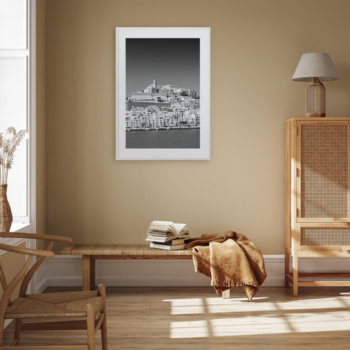 Ibiza Black And White Travel Poster Art Print - Image 3