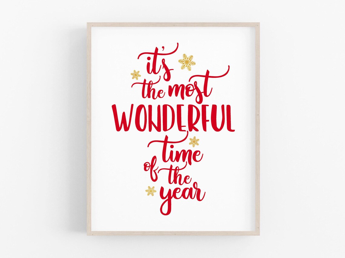 Its The Most Wonderful Time Of The Year Christmas Script Poster - Image 2