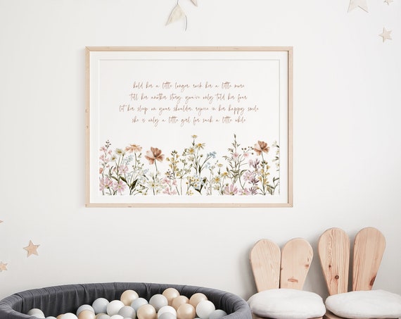 Nursery Quote Wall Art Print, Wildflowers
