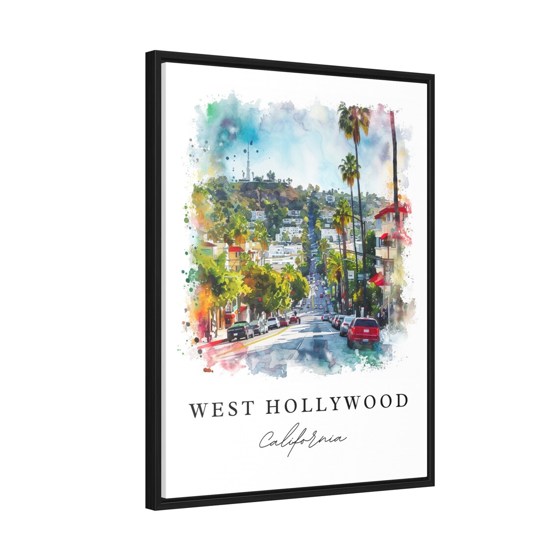 West Hollywood Los Angeles Travel Poster