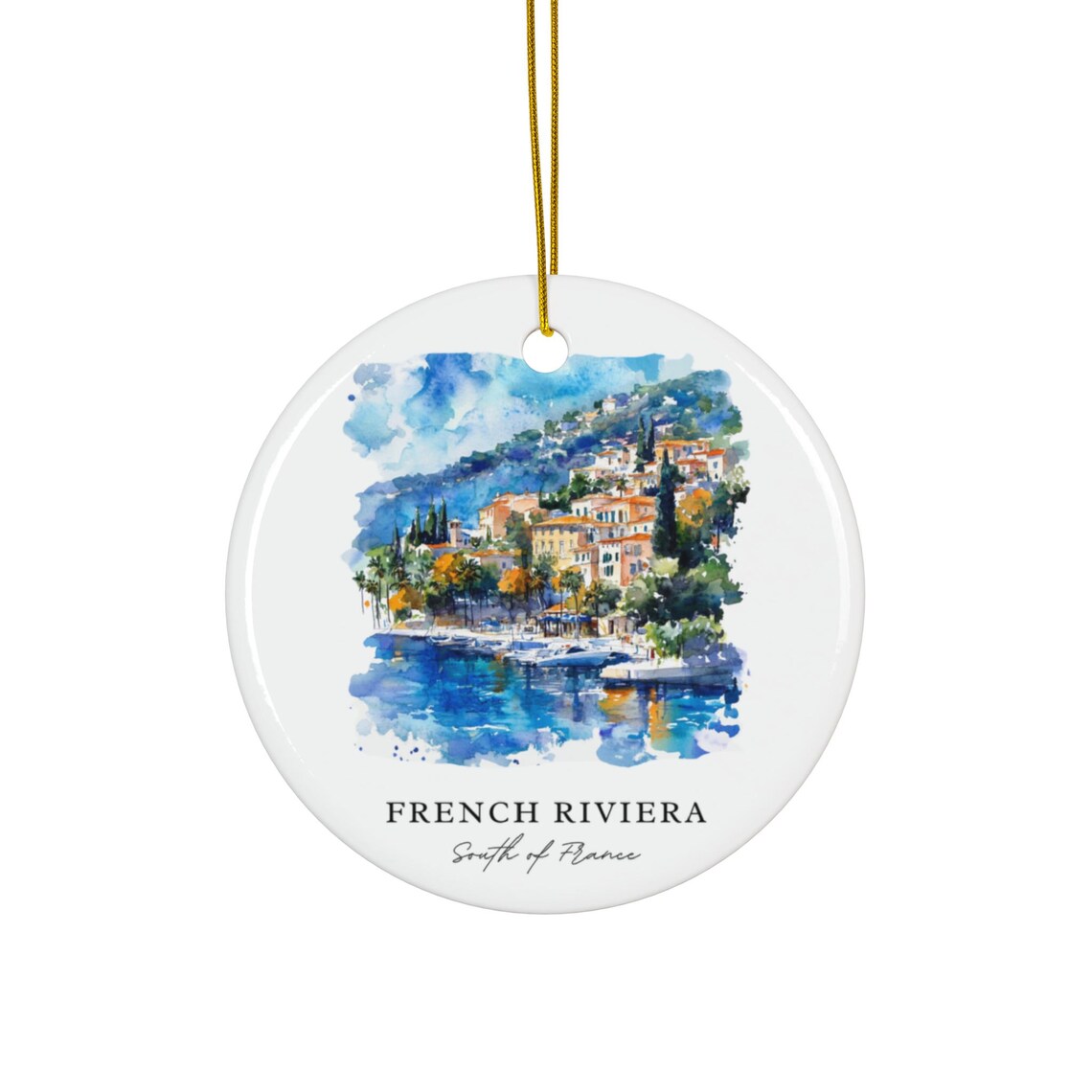 French Riviera Christmas Souvenir, South Of France Art Print