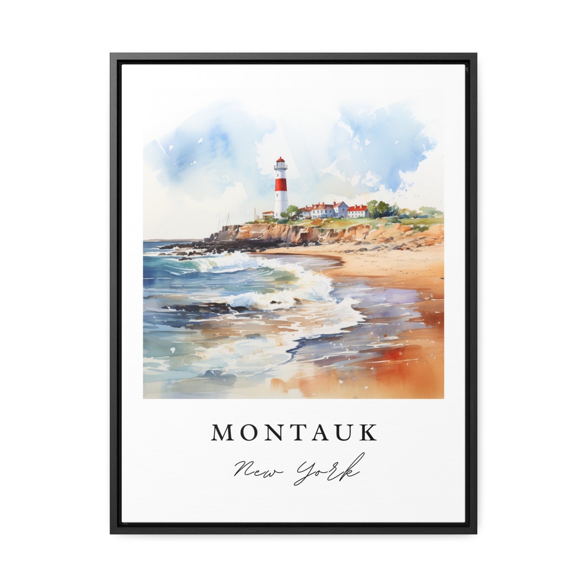 Montauk Li Travel Poster, Long Island NY Art Print - Image 3